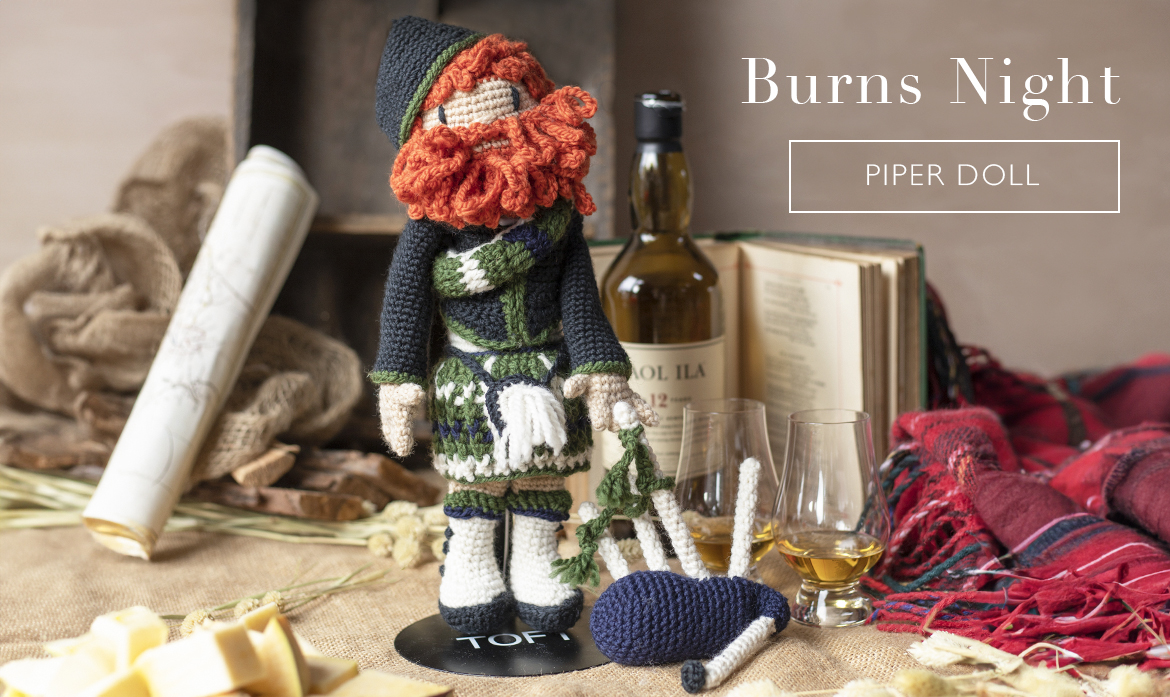 Crochet Burns Night Piper Doll